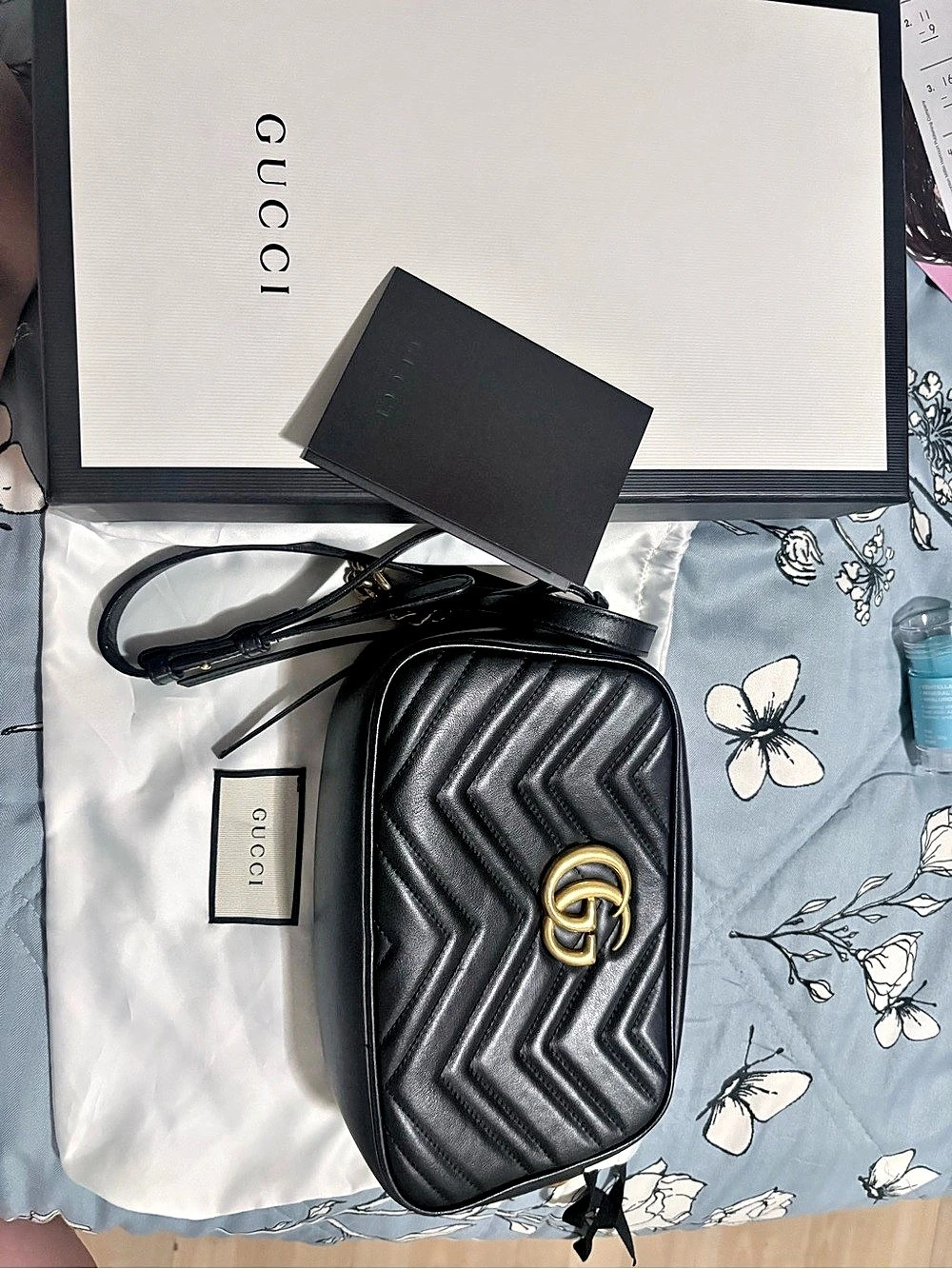 Gucci GG Marmont Small Matelassé Shoulder Bag Black